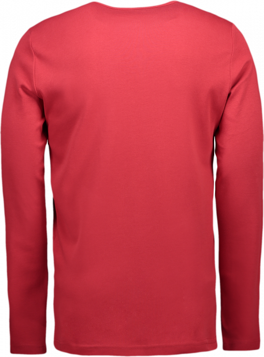 ID - Mens' Interlock T-Shirt Long-Sleeved - Vermelho