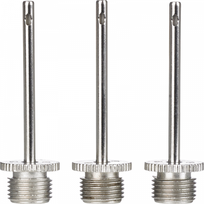 Select - Metal Nippel Nål Luft Compresser 3-Pack - Sølv
