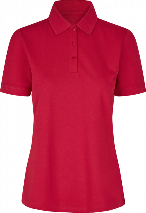 ID - Organic Poloshirt Women - Czerwony