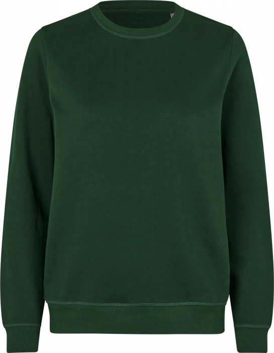 ID - Økologisk Bomulds Sweatshirt Dame - Flaskegrøn