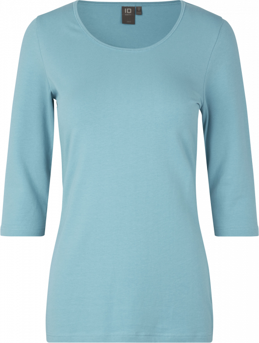 ID - Stretch T-Shirt 3/4 Sleeves - Støvet Aqua