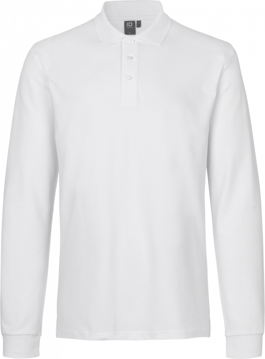 ID - Long-Sleeved Polo Shirt Stretch - Branco