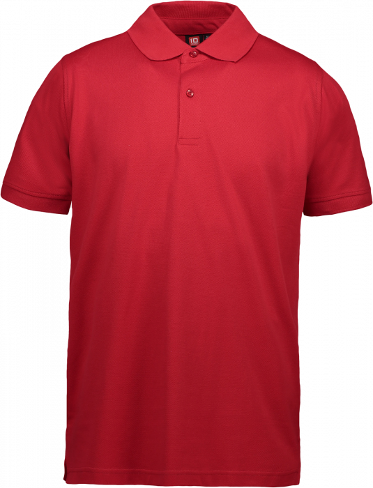 ID - Piqué Herre Poloshirt - Rød